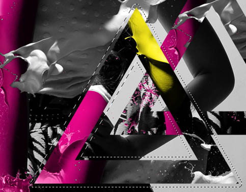 Photoshop制作动感喷溅人物海报