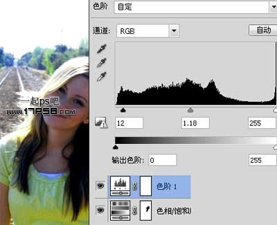 photoshop将偏暗的美女照片制作出强烈光照效果