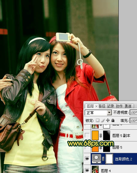Photoshop将人物图片打造出流行的暗调橙绿色效果