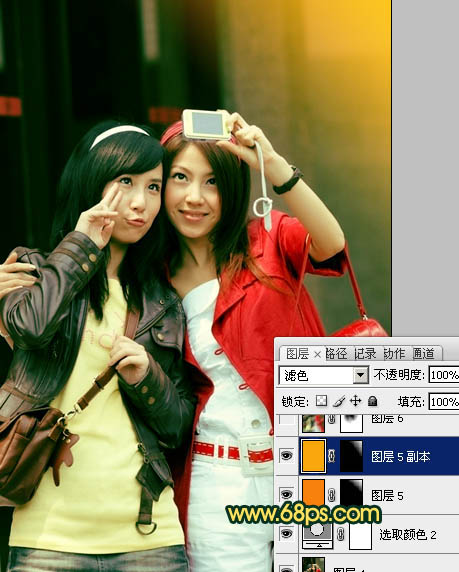 Photoshop将人物图片打造出流行的暗调橙绿色效果