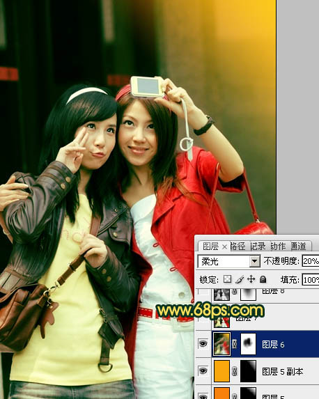 Photoshop将人物图片打造出流行的暗调橙绿色效果
