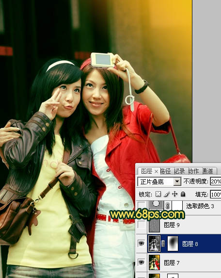 Photoshop将人物图片打造出流行的暗调橙绿色效果