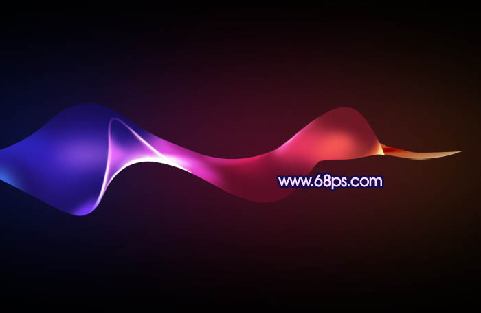 Photoshop打造出一条非常绚丽潮流层次感极强的彩色飘带光束效果
