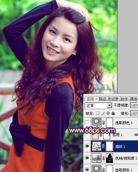 Photoshop为曝光过度的女生图片增加甜美肤色