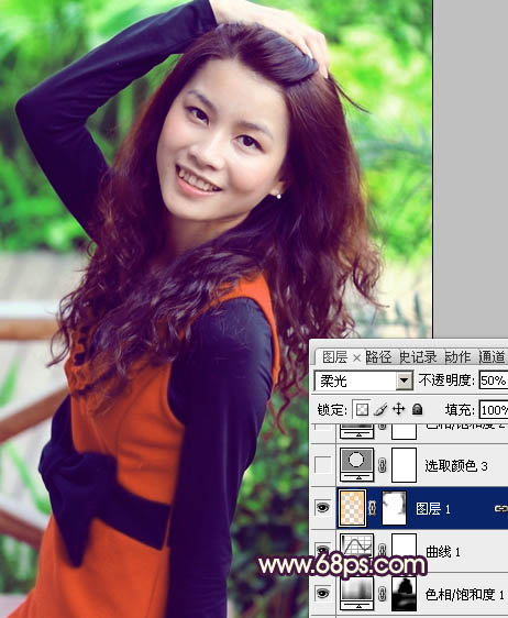 Photoshop为曝光过度的女生图片增加甜美肤色