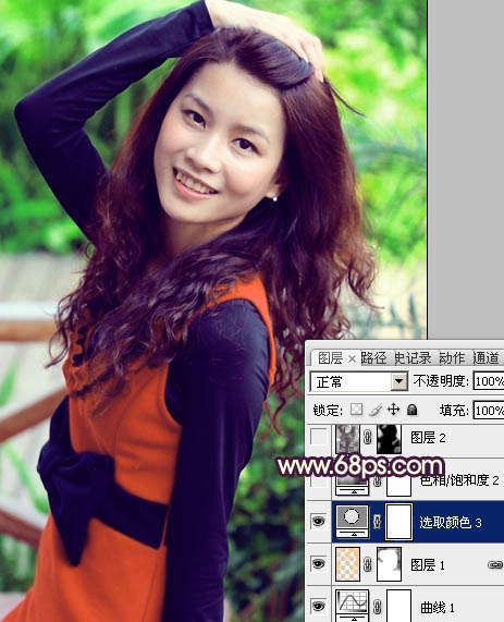 Photoshop为曝光过度的女生图片增加甜美肤色