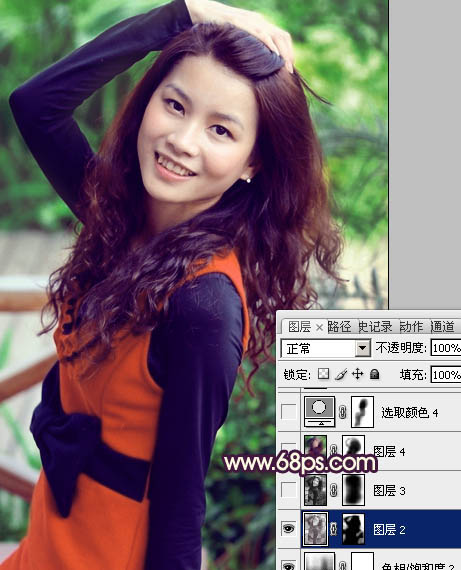 Photoshop为曝光过度的女生图片增加甜美肤色