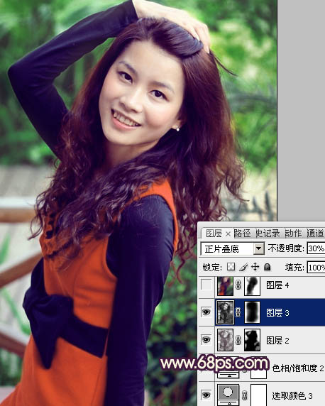 Photoshop为曝光过度的女生图片增加甜美肤色
