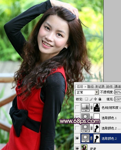 Photoshop为曝光过度的女生图片增加甜美肤色