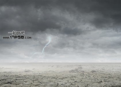 photoshop合成抽象魔幻的沙漠暴风雨场景