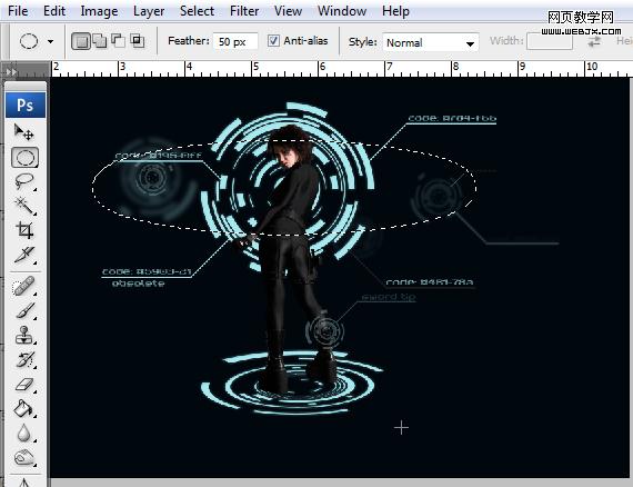 Photoshop合成绚丽的特级Tron风格插画效果
