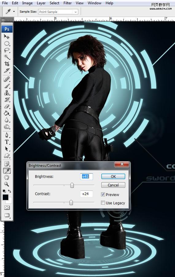 Photoshop合成绚丽的特级Tron风格插画效果