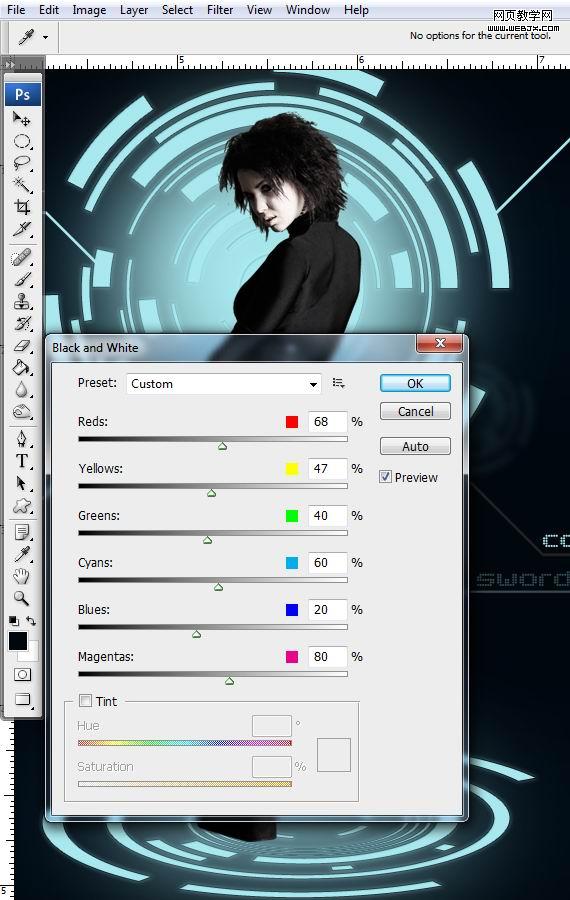 Photoshop合成绚丽的特级Tron风格插画效果