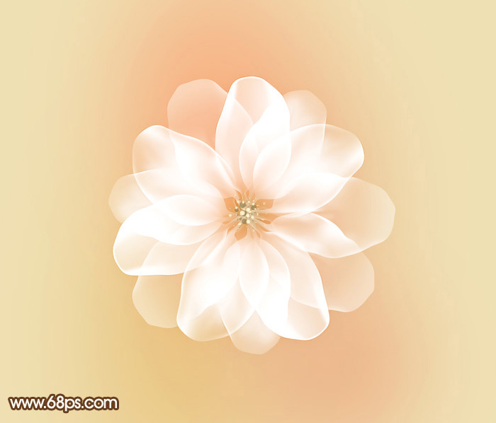 Photosho打造非常梦幻的白色高光花朵”