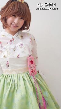 photoshop用曲线和可选颜色调整层将女孩图片调出甜美的日系色调