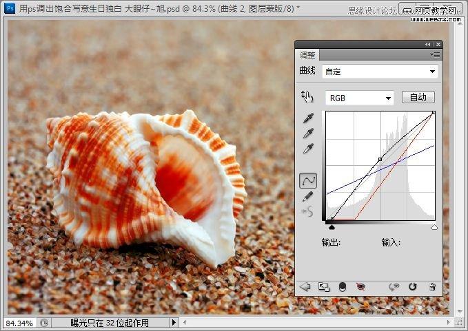 Photoshop制作出低调的沙滩海螺图片的写意效果教程