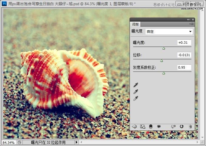 Photoshop制作出低调的沙滩海螺图片的写意效果教程