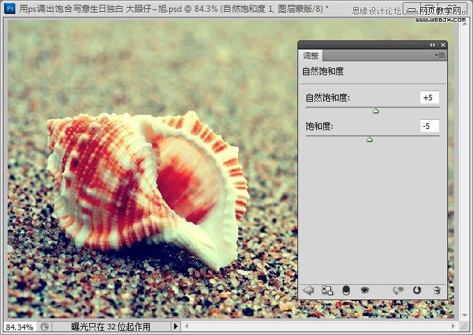 Photoshop制作出低调的沙滩海螺图片的写意效果教程