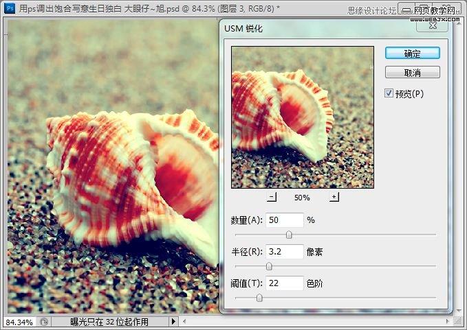 Photoshop制作出低调的沙滩海螺图片的写意效果教程