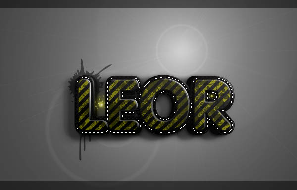 Photoshop制作出颓废的斜纹潮流字特效