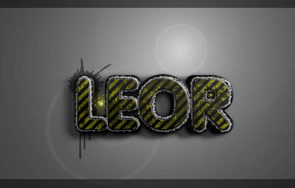 Photoshop制作出颓废的斜纹潮流字特效