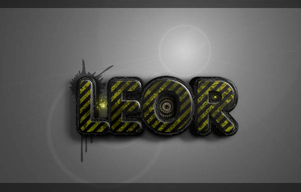 Photoshop制作出颓废的斜纹潮流字特效