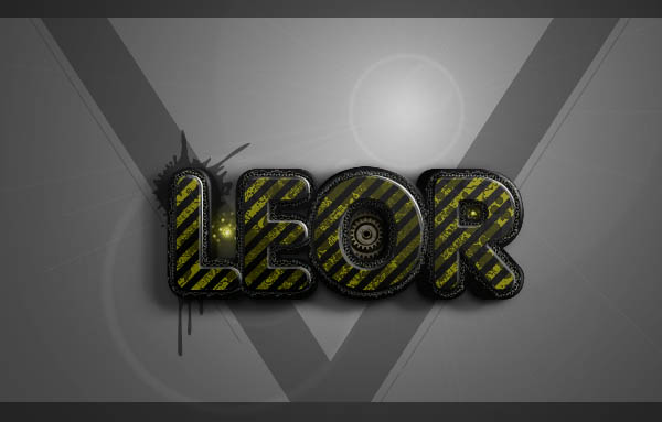 Photoshop制作出颓废的斜纹潮流字特效