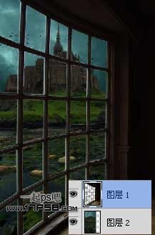 photoshop合成手持烛光欣赏夜景的女生图片效果