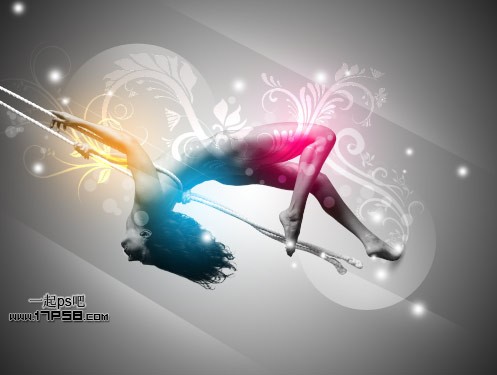 photoshop合成舞动女生壁纸效果