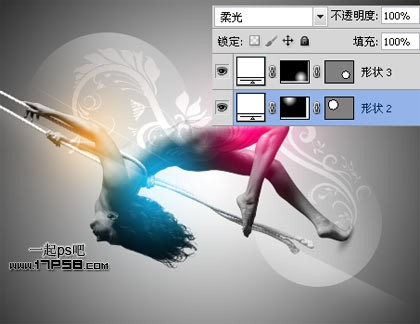 photoshop合成舞动女生壁纸效果