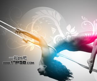 photoshop合成舞动女生壁纸效果