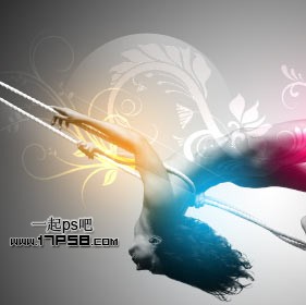 photoshop合成舞动女生壁纸效果