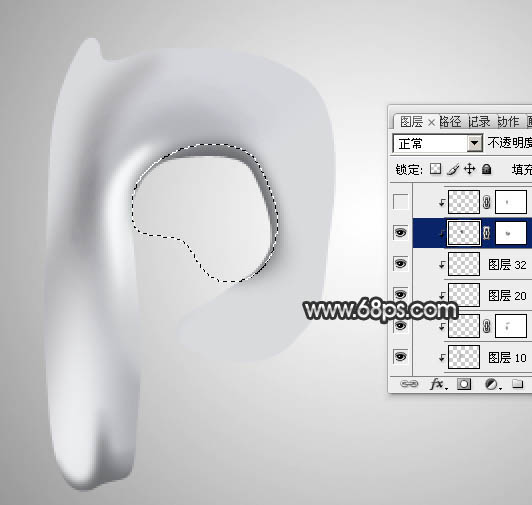 Photoshop制作表面凹凸不平的银质金属字
