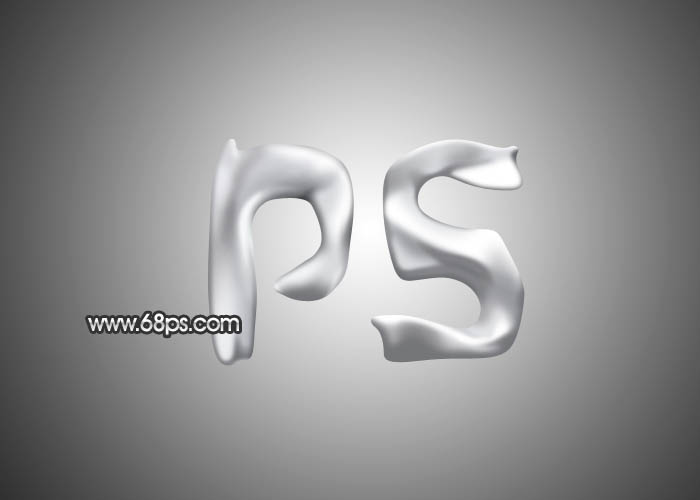 Photoshop制作表面凹凸不平的银质金属字
