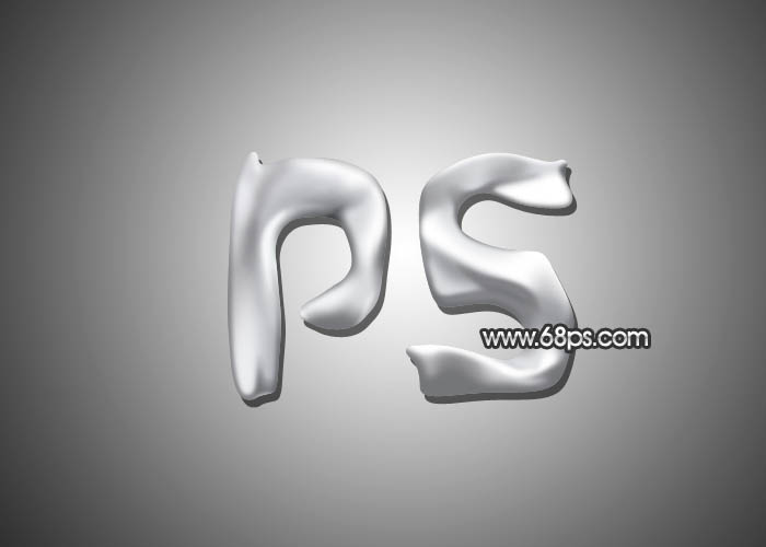 Photoshop制作表面凹凸不平的银质金属字