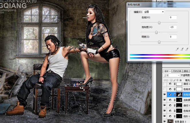 photoshop将人物与古堡合成逼真完美的效果