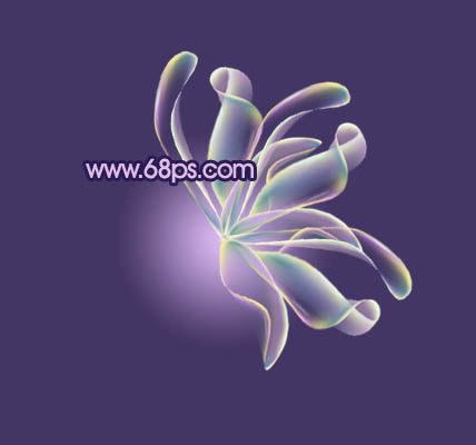 Photoshop变形工具打造漂亮的彩带花朵