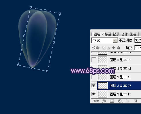 Photoshop变形工具打造漂亮的彩带花朵