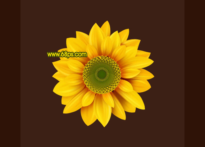 Photoshop打造漂亮的向日葵花朵
