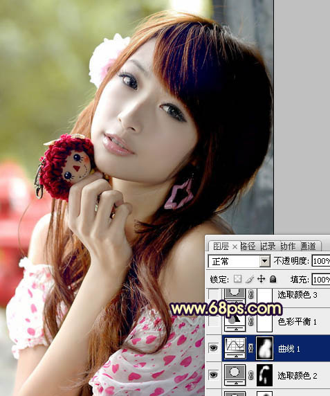 Photoshop为逆光美女图片增加甜美的淡黄色效果