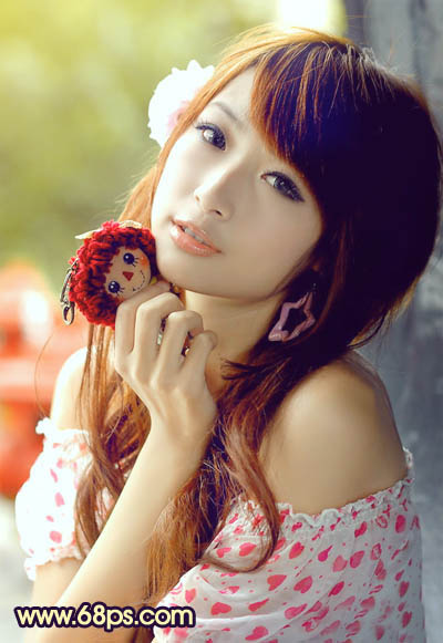 Photoshop为逆光美女图片增加甜美的淡黄色效果