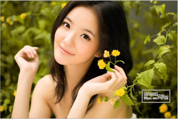 Photoshop为外景女孩照片增加唯美的橙黄色