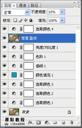 Photoshop为外景图片增加蜜糖色效果