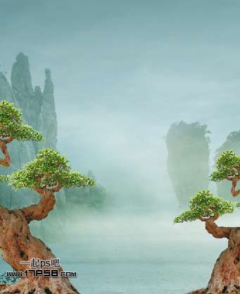 photoshop合成奇幻梦境美女湖面荡舟场景