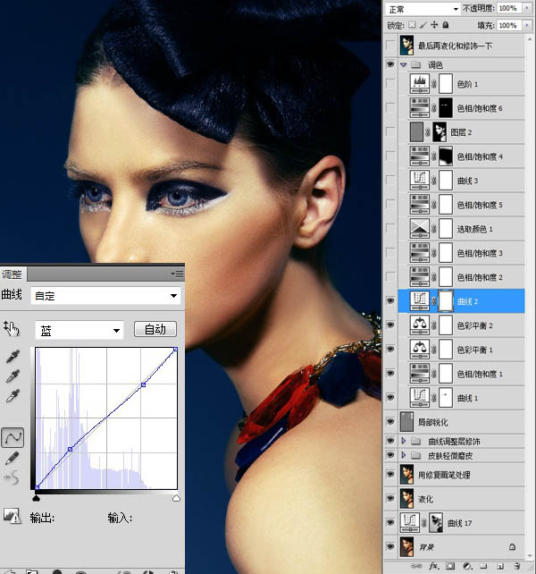 Photoshop为室内人像调制出惊艳的淡黄色彩妆效果