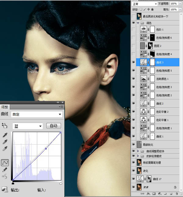 Photoshop为室内人像调制出惊艳的淡黄色彩妆效果