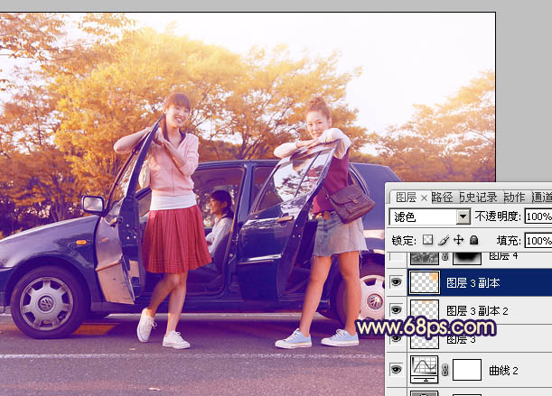 Photoshop制作漂亮的橙紫色逆光图片