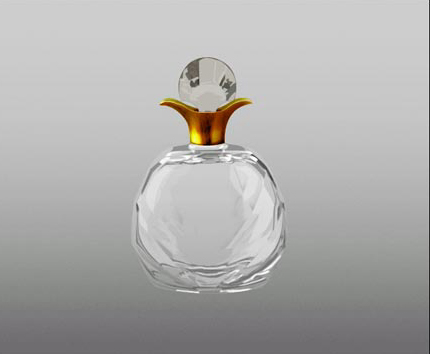 photoshop制作出精致的海蓝色玻璃香水瓶