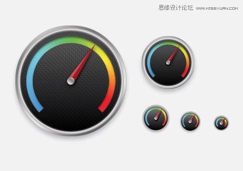 photoshop制作出精美的圆形仪表指针图标教程”
