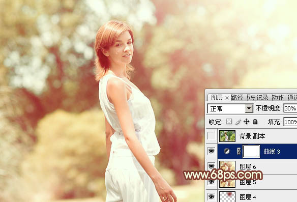 Photoshop将外景图片调制出漂亮的淡调红紫色效果